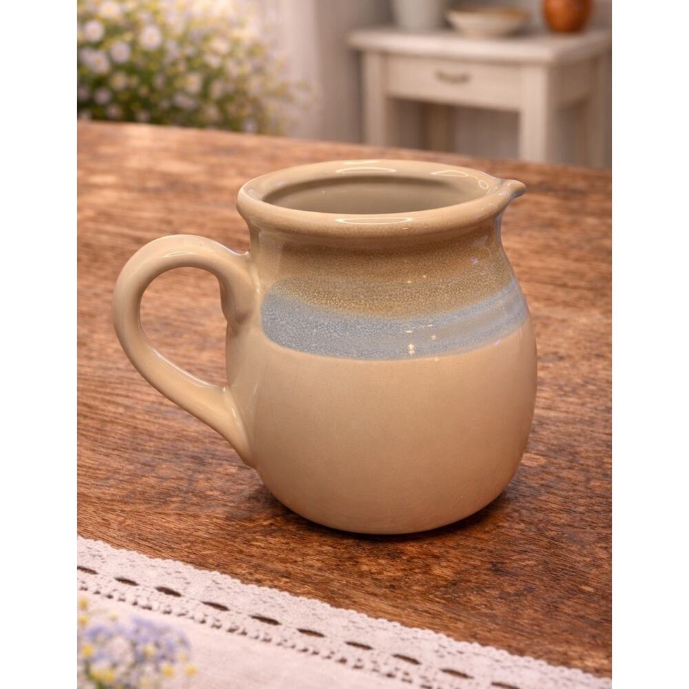 NORITAKE STONEWARE PAINTED DESERT GRAVY BOAT /CREAMER 8603 Cottage